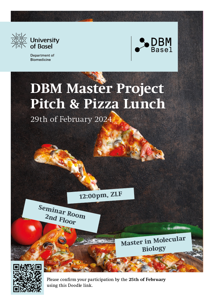 Flyer Master in Biology, Pitch & Pizza Lunch